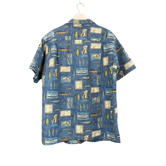 Moon Dog Fish Men's Button Down Shirt Austin Texas Size Medium - Picture 3 of 4